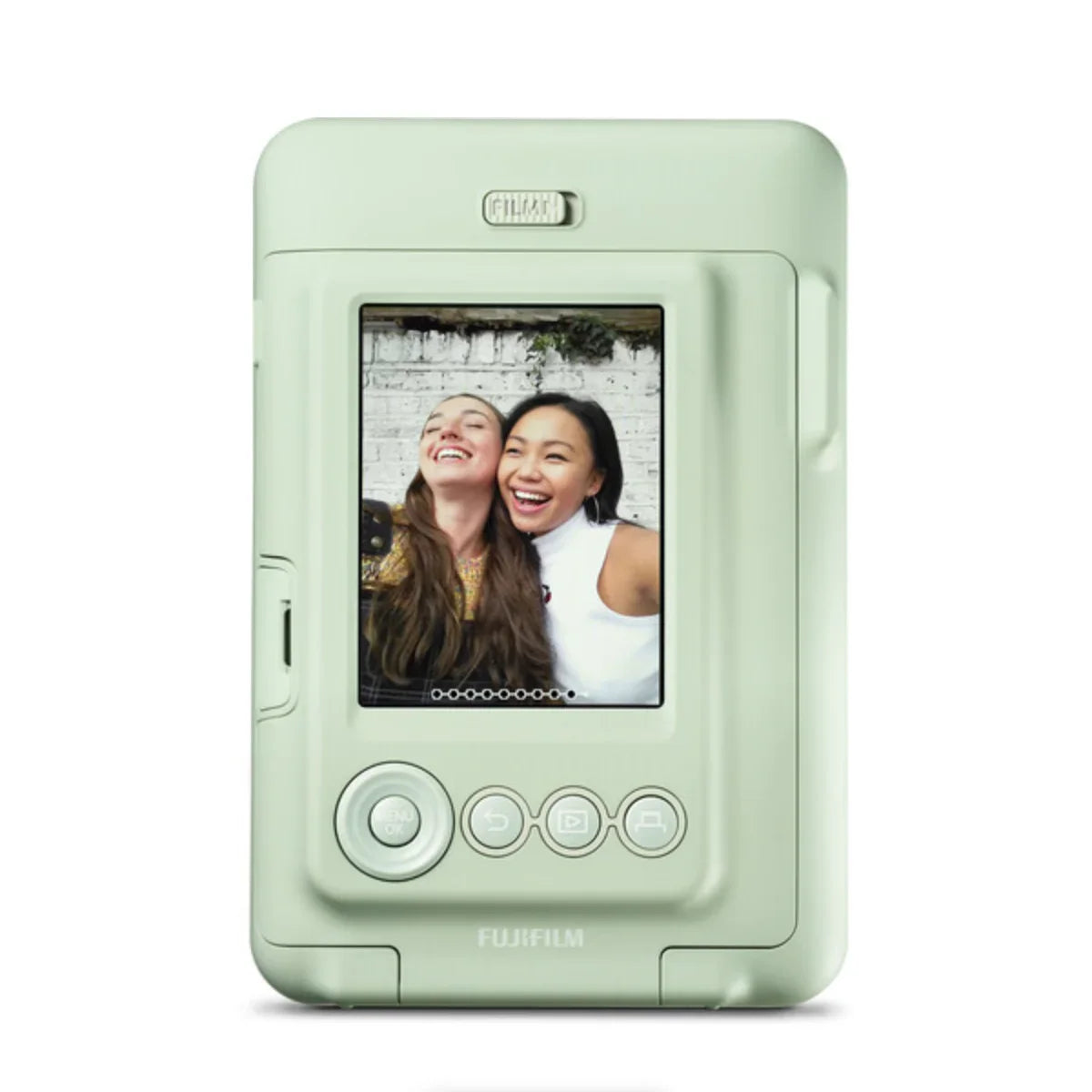 FUJIFILM INSTAX MINI Liplay Hybrid Instant Camera (Matcha Green) at PROCAM | procam.com