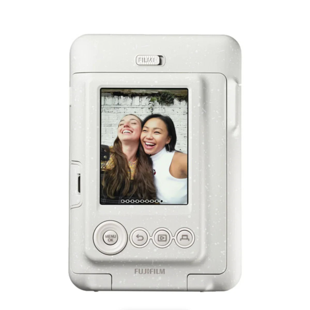 FUJIFILM INSTAX MINI Liplay Hybrid Instant Camera (Misty White) at PROCAM | procam.com