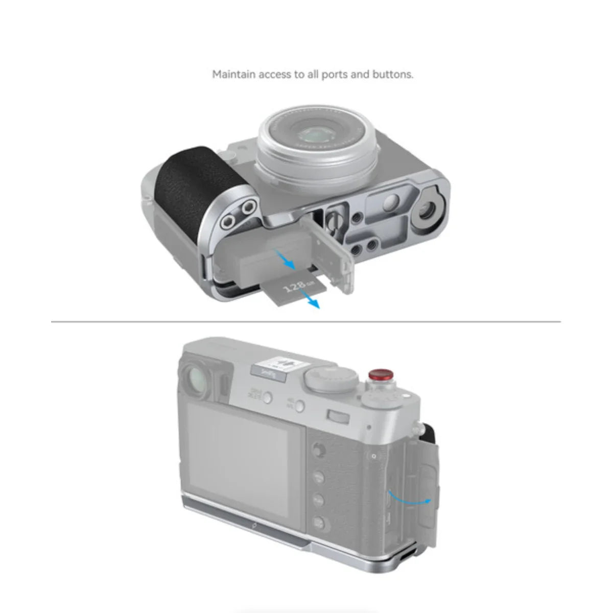 SmallRig L-Shape Grip for FUJIFILM X100VI/X100V (Silver) at PROCAM | procam.com