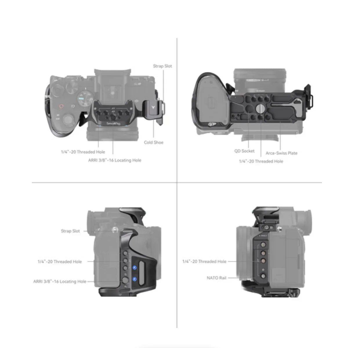 SmallRig Rhinoceros Advanced Cage Kit for Sony a7R V, a7 IV & a7S III at PROCAM | procam.com