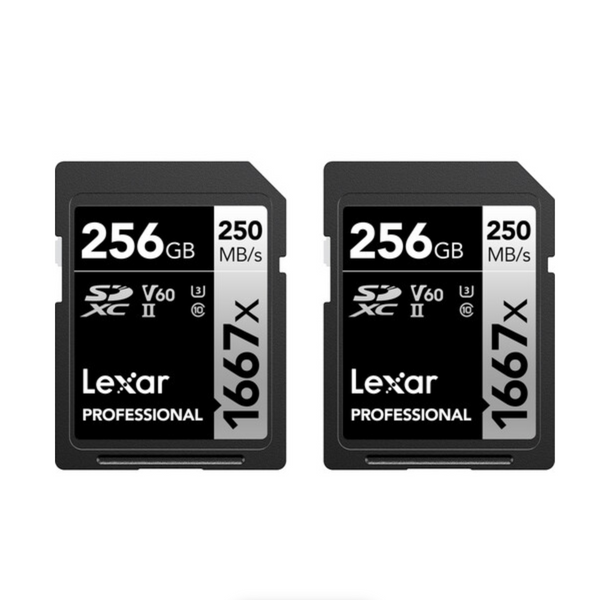 Lexar Professional 1667x UHS-II SDXC Memory Card - 256GB (2-Pack)