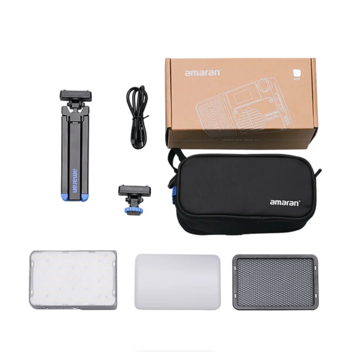 amaran Ace 25x Bi-Color LED Light Panel All-in-One Creator Kit (Charcoal) at PROCAM | procam.com