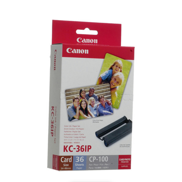 Canon KC-36IP Color Ink & Paper Set, (2.1 x 3.4", 36 Sheets)