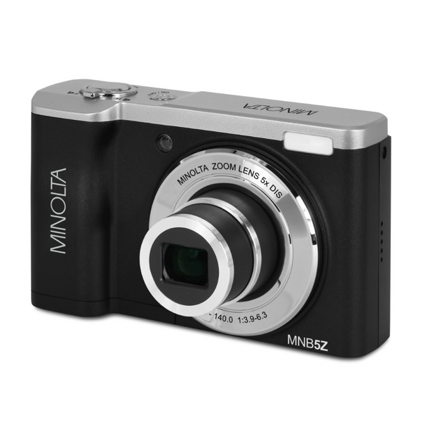 MINOLTA MNB5Z 48 MP / 5K Ultra HD Dual Lens Camera w/5x Optical Zoom (Black)