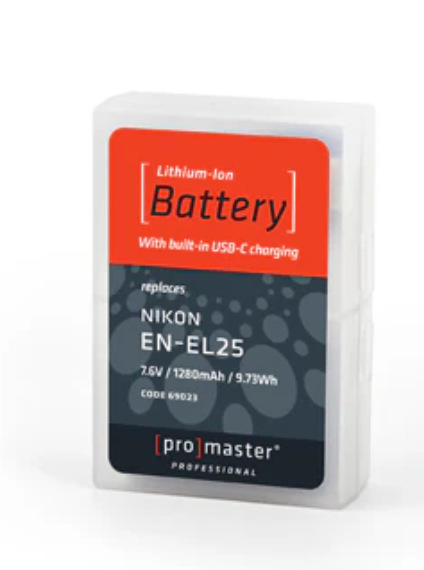 ProMaster EN-EL25 Battery for Nikon with USB-C Charging