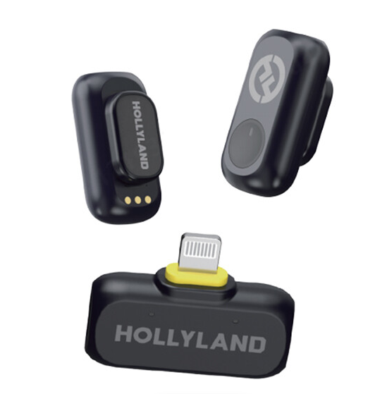 Hollyland LARK A1 Mini Duo 2-Person Wireless Microphone System with USB-C Connector for Mobile Devices (Space Gray, 2.4 GHz)