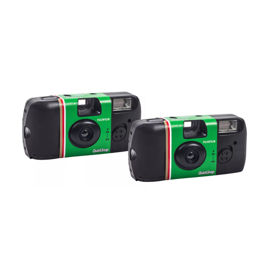 FUJIFILM QuickSnap 400 35mm Single-Use Disposable Camera with Built‑In Flash (27 Exposures / 2-Pack)