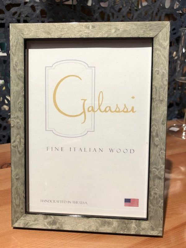 Galassi Italian Wood Photo Frame - Grey Burl - 8x10