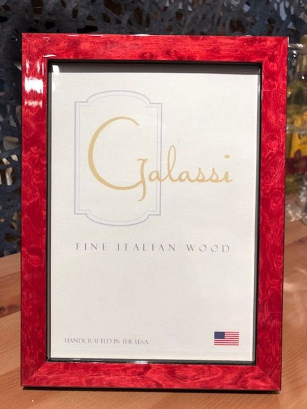 Galassi Italian Wood Photo Frame - Red Burl - 4x6