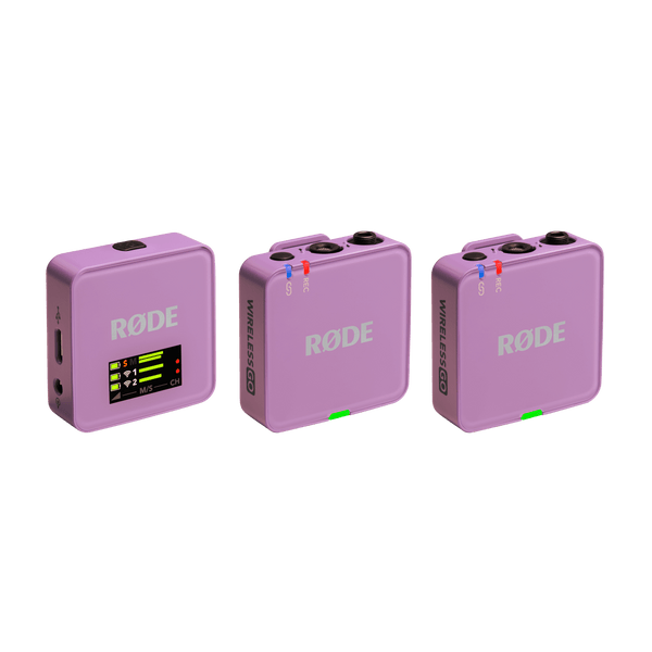 RODE Wireless GO (Gen 3) 2-Person Compact Digital Wireless Microphone System/Recorder (2.4 GHz, Lilac)