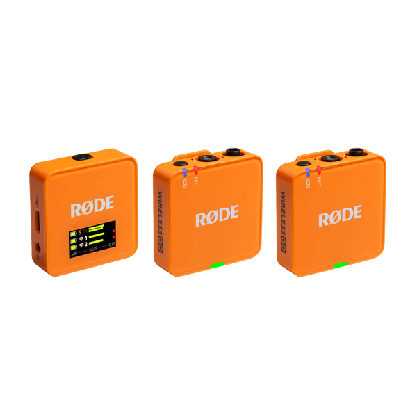 RODE Wireless GO (Gen 3) 2-Person Compact Digital Wireless Microphone System/Recorder (2.4 GHz, Orange)