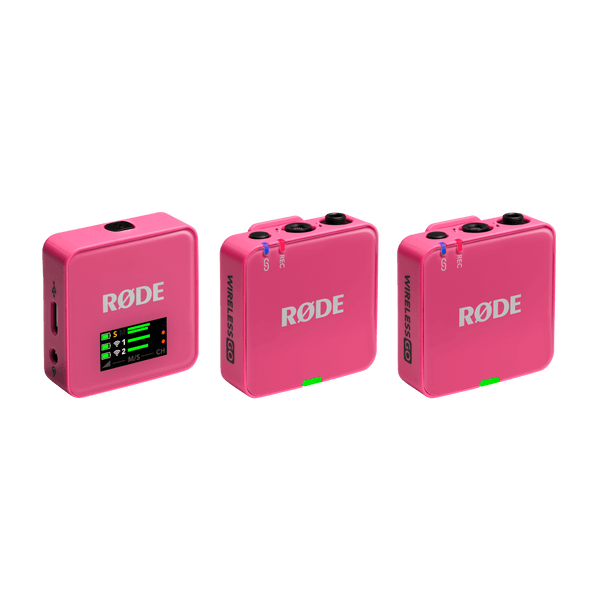 RODE Wireless GO (Gen 3) 2-Person Compact Digital Wireless Microphone System/Recorder (2.4 GHz, Pink)