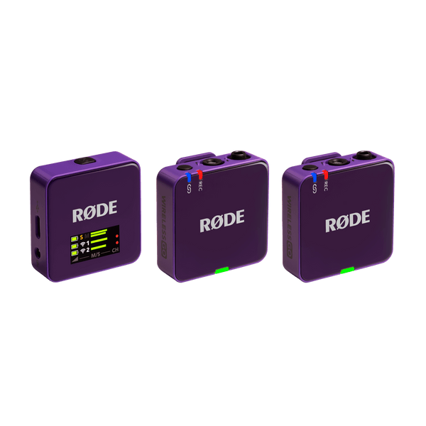 RODE Wireless GO (Gen 3) 2-Person Compact Digital Wireless Microphone System/Recorder (2.4 GHz, Purple)