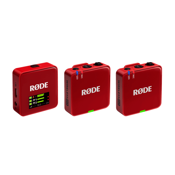 RODE Wireless GO (Gen 3) 2-Person Compact Digital Wireless Microphone System/Recorder (2.4 GHz, Red)