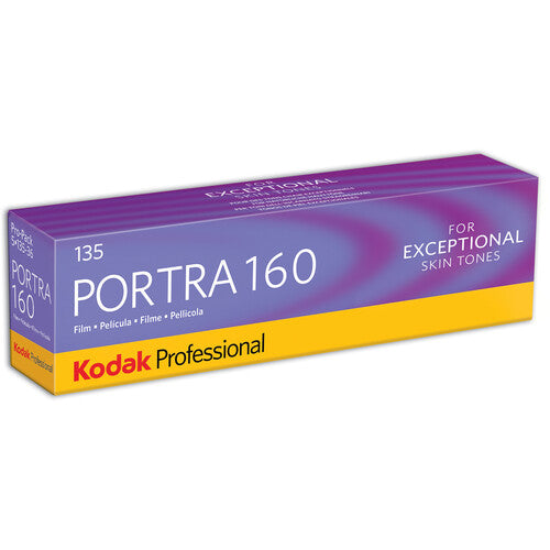 Kodak Professional Portra 160 Color Negative Film (35mm Roll Film, 36 Exposures, 5-Pack)