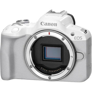 Canon EOS R50 Mirrorless Camera (Body Only, White) at PROCAM | procam.com