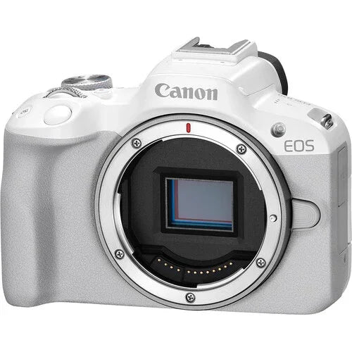 Canon EOS R50 Mirrorless Camera (Body Only, White) at PROCAM | procam.com