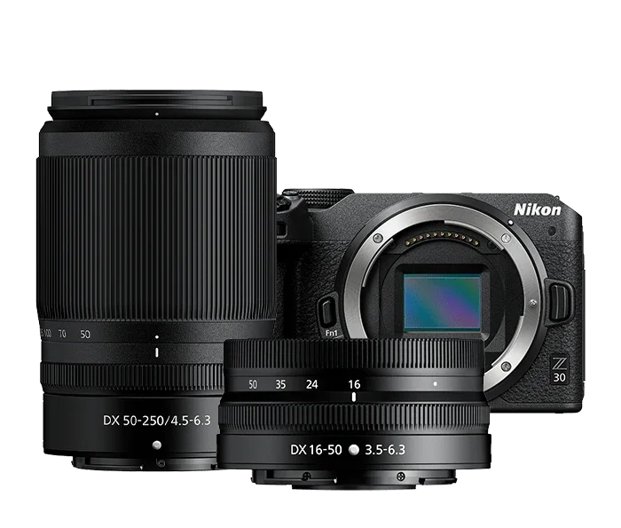 Nikon Z30 Mirrorless Camera with 16-50mm and 50-250mm Lenses at PROCAM | procam.com