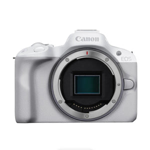 Canon EOS R50 Mirrorless Camera (Body Only, White) at PROCAM | procam.com
