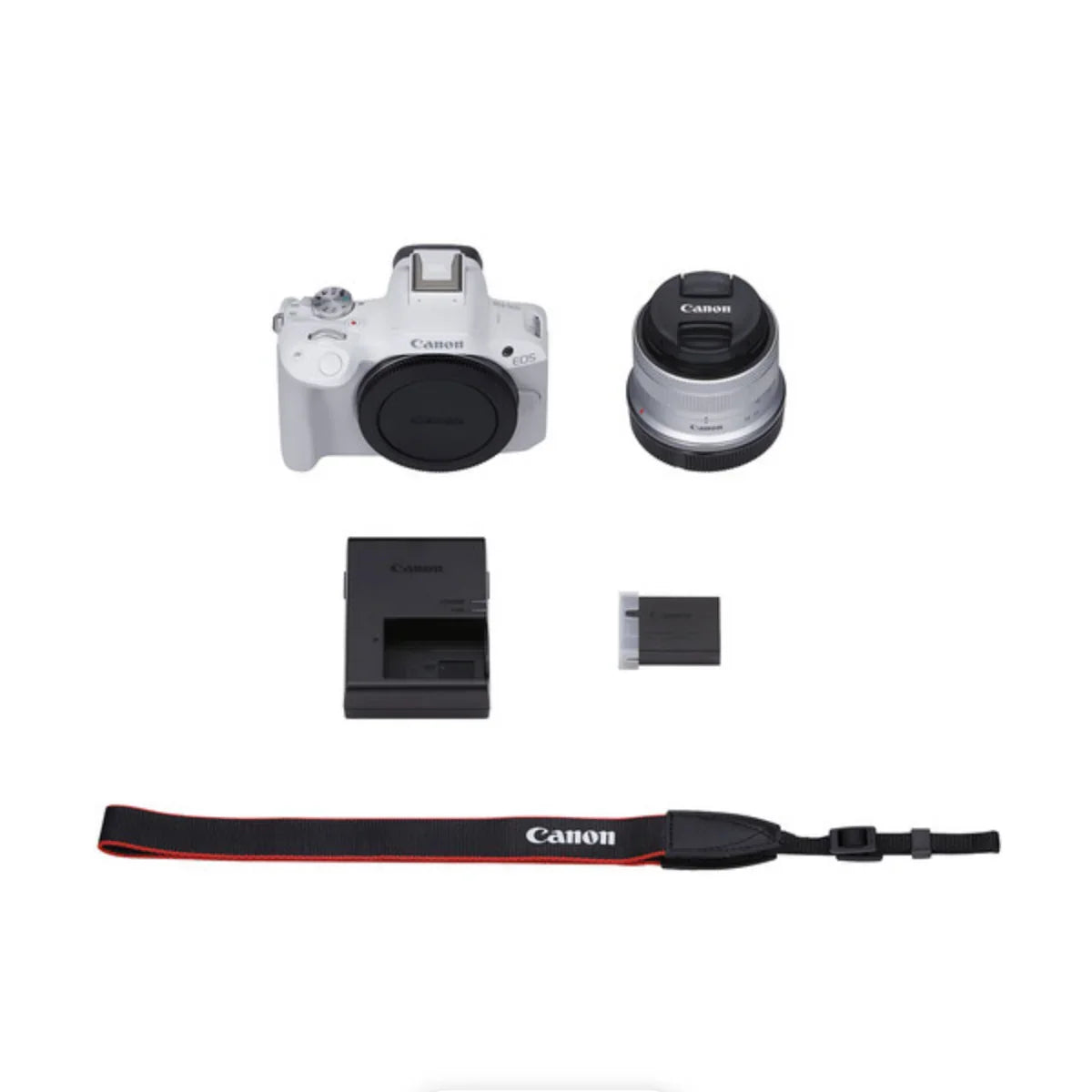 Canon EOS R50 Mirrorless Camera with RF-S 18-45mm f/4.5-6.3 IS STM Lens (White) at PROCAM | procam.com