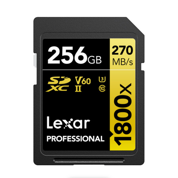 Lexar Professional 1800x UHS-II SDXC Memory Card (GOLD Series) - 256GB