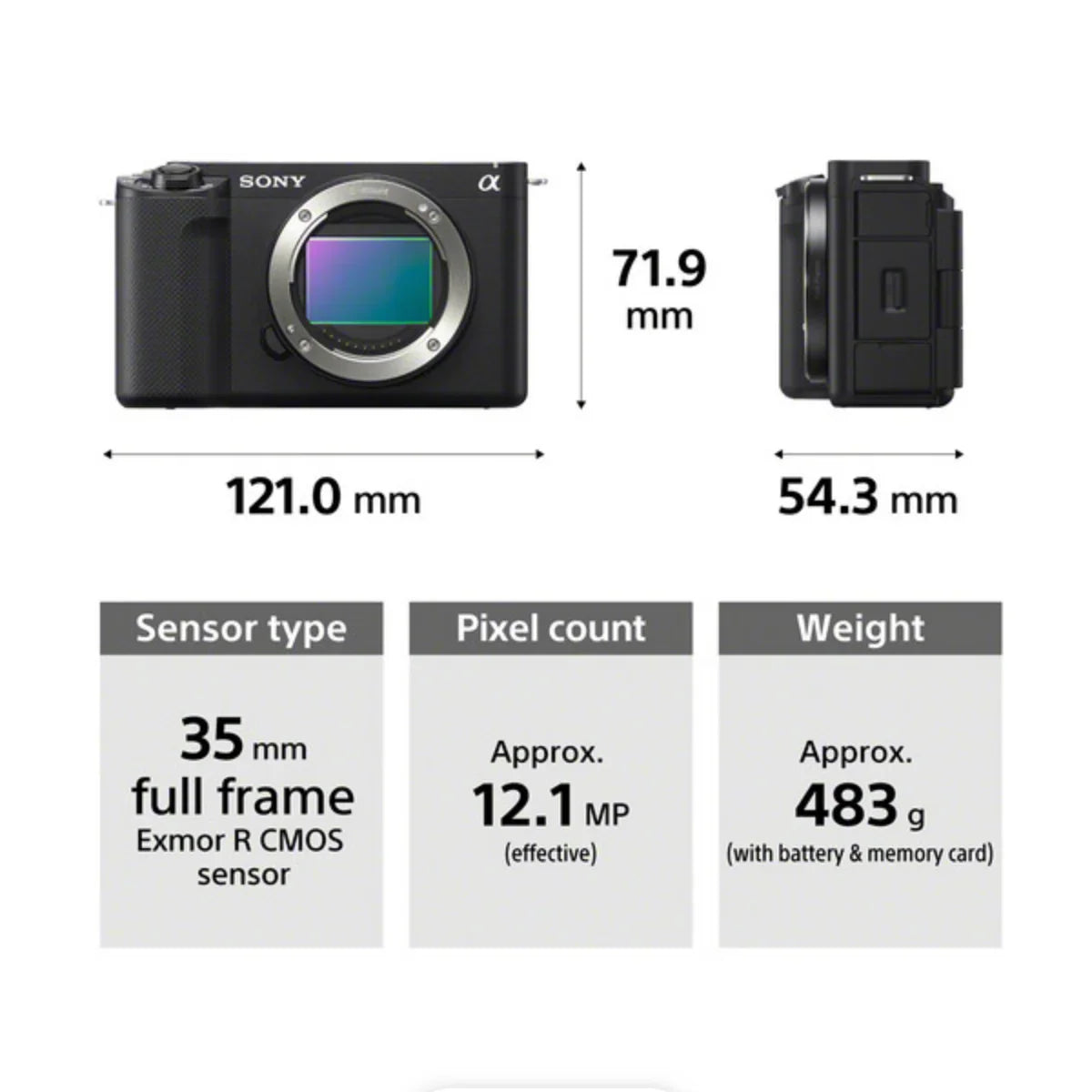 Sony ZV-E1 Mirrorless Camera (Body Only, Black) at PROCAM | procam.com