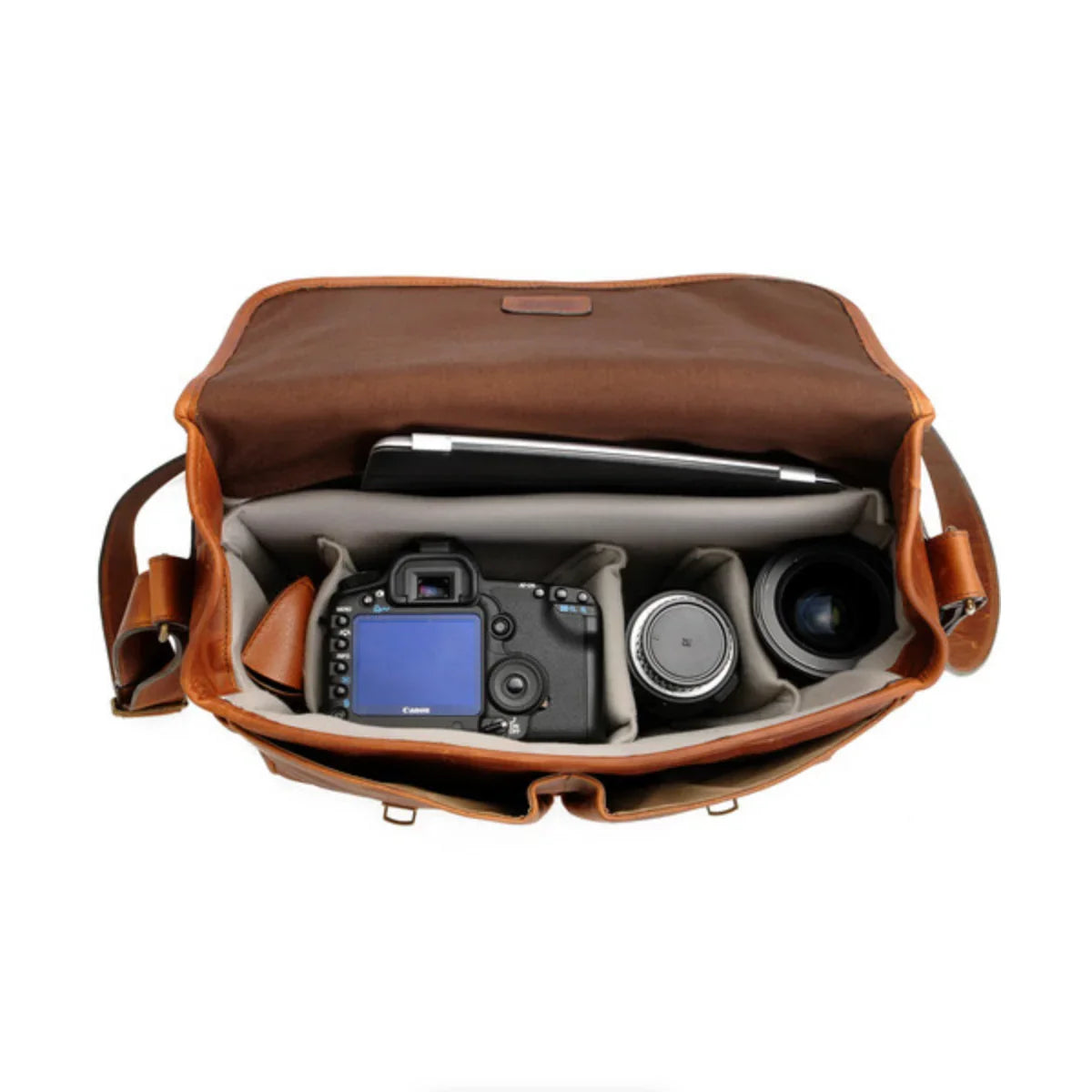 ONA Brixton Leather Camera/Laptop Messenger Bag (Antique Cognac) at PROCAM | procam.com