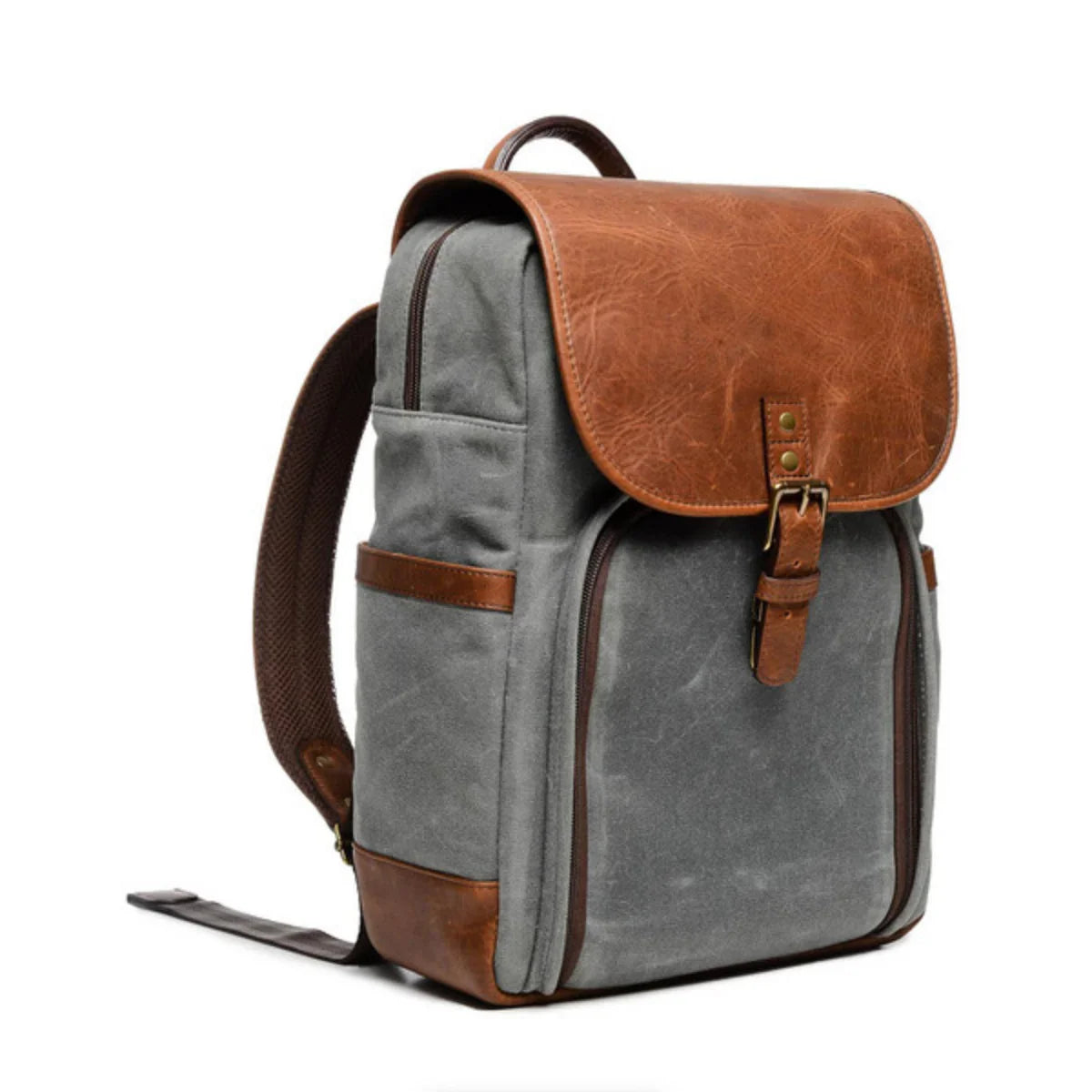 ONA Monterey Backpack (Smoke and Antique Cognac) at PROCAM | procam.com