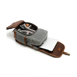 ONA Monterey Backpack (Smoke and Antique Cognac) at PROCAM | procam.com