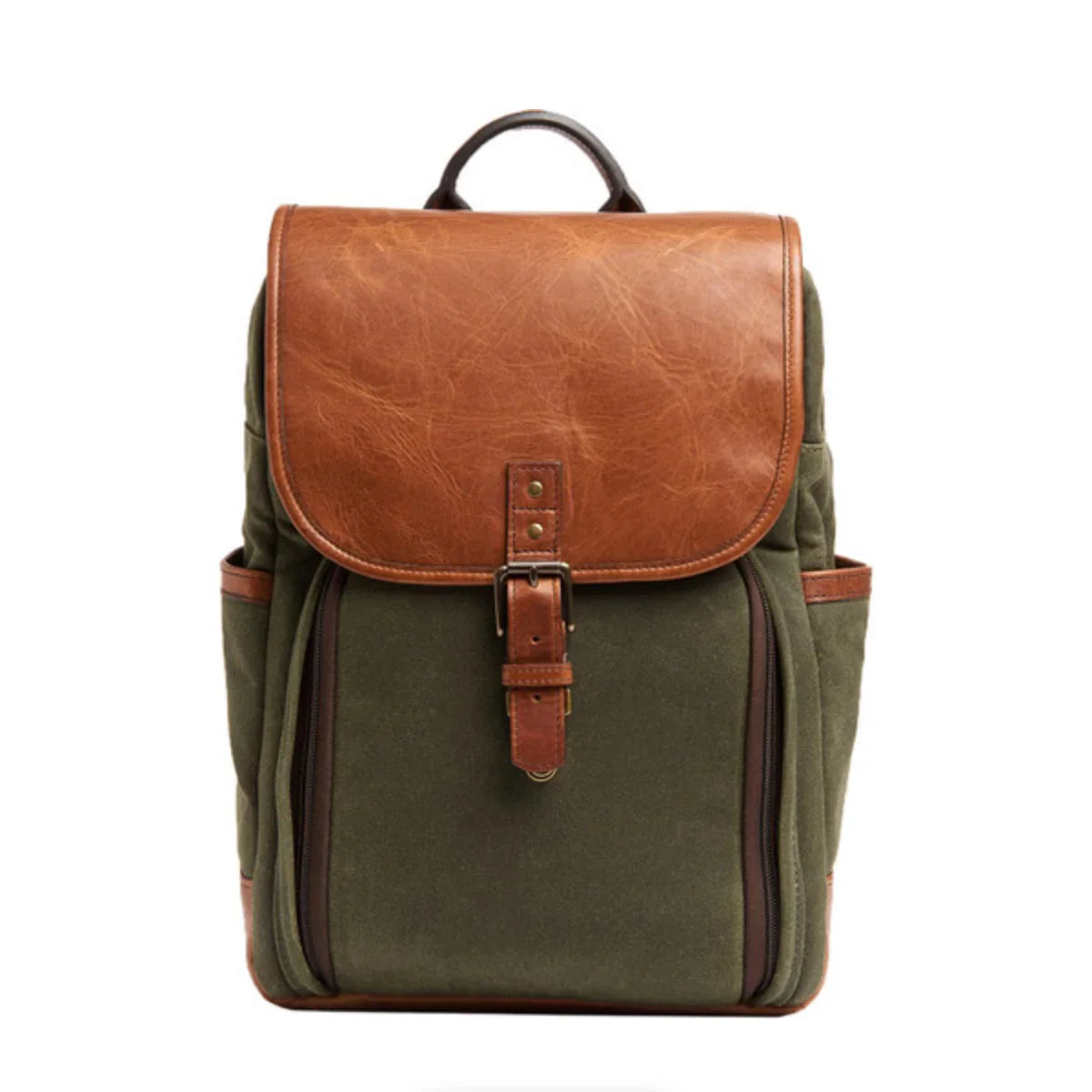 ONA Monterey Backpack (Olive and Antique Cognac) at PROCAM | procam.com