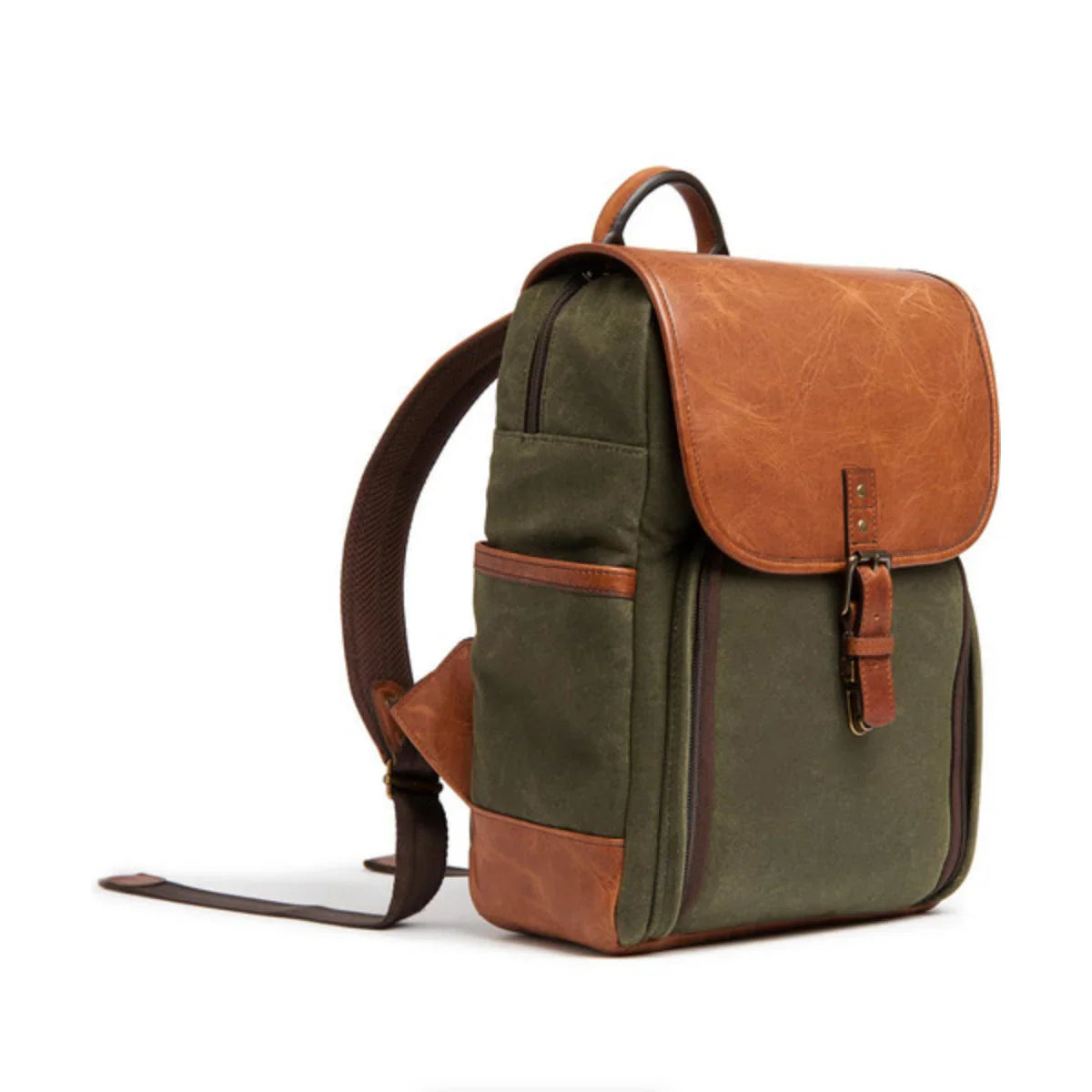 ONA Monterey Backpack (Olive and Antique Cognac) at PROCAM | procam.com