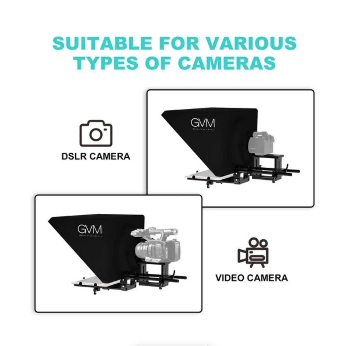 GVM TQ-L Teleprompter for Tablets and Smartphones with Bluetooth Remote & App at PROCAM | procam.com