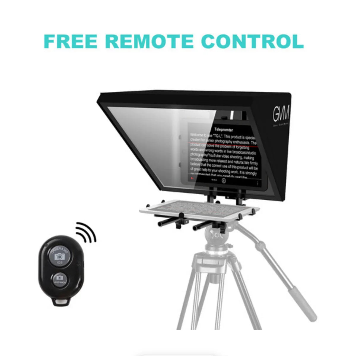 GVM TQ-L Teleprompter for Tablets and Smartphones with Bluetooth Remote & App at PROCAM | procam.com