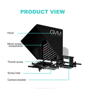 GVM TQ-L Teleprompter for Tablets and Smartphones with Bluetooth Remote & App at PROCAM | procam.com