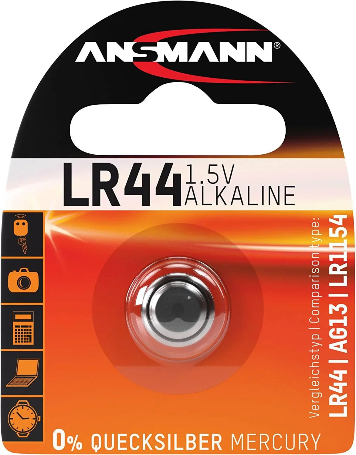 Ansmann LR44 1.5V Alkaline Button Cell Battery at PROCAM | procam.com