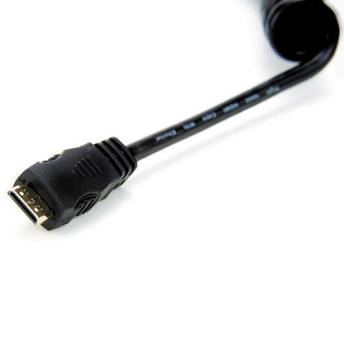 Atomos Right-Angle Micro to Full HDMI Coiled Cable (11.8 to 17.7'') | PROCAM