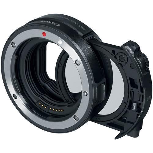 Canon EF-EOS R Drop-in Filter RF Lens Mount Adapter with Drop-in Circular Polarizing Filter A at PROCAM | procam.com