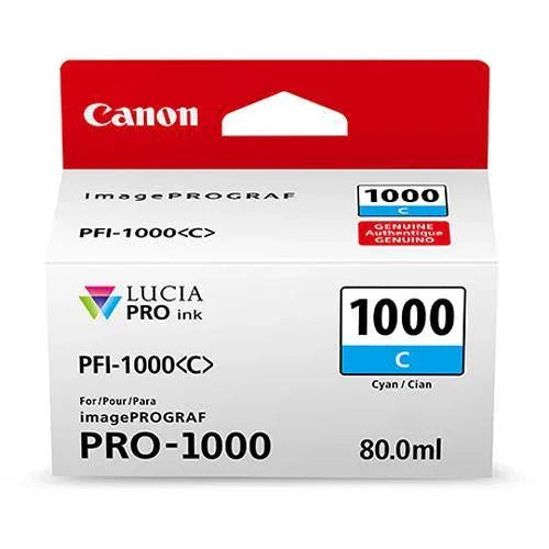 Canon PFI-1000 C LUCIA PRO Cyan Ink Tank (80ml) at PROCAM | procam.com