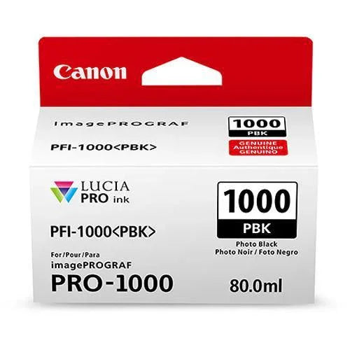 Canon PFI-1000 PBK LUCIA PRO Photo Black Ink Tank (80ml) at PROCAM | procam.com