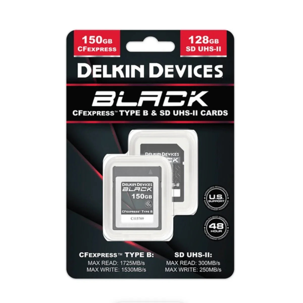 Delkin Devices 150GB BLACK CFexpress Type-B & 128GB BLACK RUGGED UHS-I ...