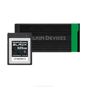 Delkin Devices 325GB BLACK CFexpress Type B Memory Card with CFexpress Type B & UHS-II SD Memory Card Reader at PROCAM | procam.com