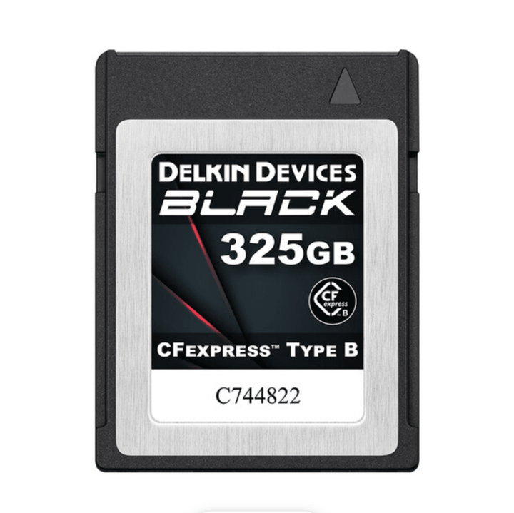 Delkin Devices 325GB BLACK CFexpress Type B Memory Card with CFexpress Type B & UHS-II SD Memory Card Reader | PROCAM