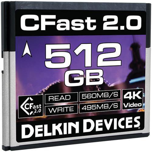 Delkin Devices CFast 2.0 Cinema Memory Card - 512GB at PROCAM | procam.com