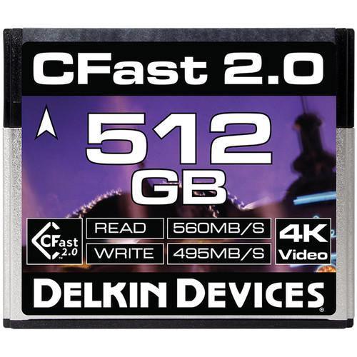 Delkin Devices CFast 2.0 Cinema Memory Card - 512GB at PROCAM | procam.com