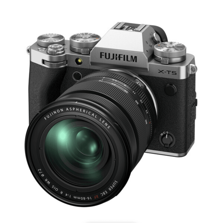 FUJIFILM X-T5 Mirrorless Camera with XF 16-80mm f/4 R OIS WR Lens (Silver) | PROCAM