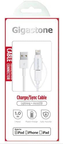 Gigastone Lightning / Micro USB to USB Cable at PROCAM | procam.com