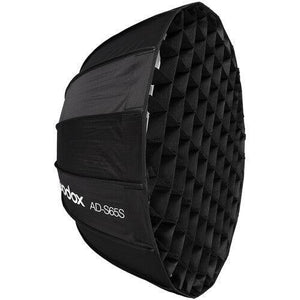 Godox AD-S65S Parabolic Softbox with Godox Mount and Grid (Gold/Silver, 25.6") at PROCAM | procam.com