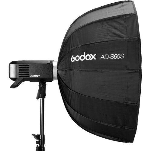 Godox AD-S65S Parabolic Softbox with Godox Mount and Grid (Gold/Silver, 25.6") at PROCAM | procam.com