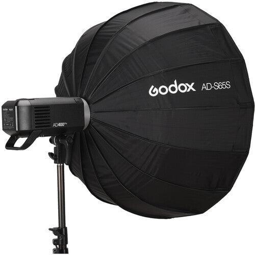 Godox AD-S65S Parabolic Softbox with Godox Mount and Grid (Gold/Silver, 25.6") at PROCAM | procam.com