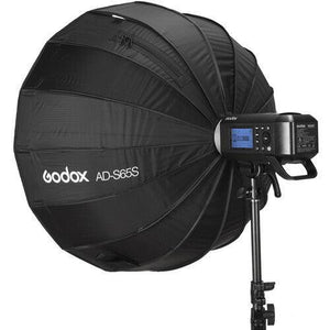 Godox AD-S65S Parabolic Softbox with Godox Mount and Grid (Gold/Silver, 25.6") at PROCAM | procam.com